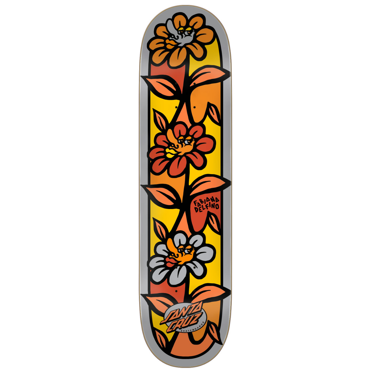 Santa Cruz Delfino Flower Crew Pro Skateboard Deck - product image 1