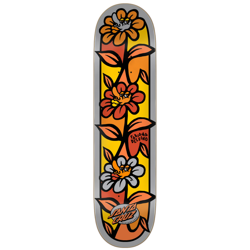 Santa Cruz Delfino Flower Crew Pro Skateboard Deck